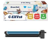 Compatible for Canon C-EXV28 Drum Unit Work for Canon IR Advance C5051 C50451 C52501 C5051 Printers, with Chip, High Yield 80000 Pages, High-Definition Printing (1 Pack Cyan)