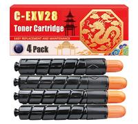 Compatible for Canon C-EXV28 IRC-5045 IRC-5051 IR-C5250 IR-C5255 Toner Cartridge Printers, With Chip Large Capacity 38000 Pages (4 Pack Black)