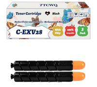 Compatible for Canon C-EXV28 Toner Cartridge Work for Canon IRC-5045 IRC-5051 IR-C5250 IR-C5255 Printers, with Chip, High Yield 38000 Pages, High-Definition Printing (3 Pack Black)