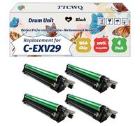 Compatible for Canon C-EXV29 Drum Unit Work for Canon imageRUNNER Advance C5030 C5030i C5035 C5035 C5235 C5240 Printers, with Chip, High Yield 80000 Pages, High-Definition Printing (4 Pack Black)