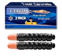 Compatible for Canon C-EXV33 Toner Cartridge, Work for Canon imageRUNNER 2520 2530 2525 Printers, Toner Cartridge 2785B002AA (2-Pack Black)