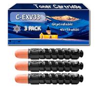 Compatible for Canon C-EXV33 Toner Cartridge, Work for Canon imageRUNNER 2520 2530 2525 Printers, Toner Cartridge 2785B002AA (3 Pack Black)