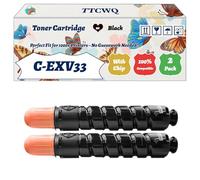 Compatible for Canon C-EXV33 Toner Cartridge Work for Canon imageRUNNER 2520 IR-2530 IR-2525 Printers, with Chip, High Yield 8500 Pages, High-Definition Printing (2-Pack Black)