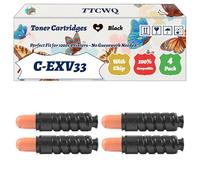 Compatible for Canon C-EXV33 Toner Cartridges Work for Canon Imagerunner 2520I 2525 2525I Printers, with Chip, High Yield 14600 Pages, High-Definition Printing (4 Pack Black)