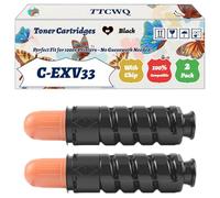 Compatible for Canon C-EXV33 Toner Cartridges Work for Canon IR 2520 IR 25251 IR 25201 IR 2530 IR 2525 IR 2530 Printers, with Chip, High Yield 14600 Pages, High-Definition Printing (2-Pack Black)