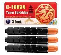 Compatible for Canon C-EXV34 IR-C2025i IR-C2225i IR-C2220 IR-C2230i IRC-2020 IRC-2030 Toner Cartridge Printers, With Chip Large Capacity 23000 Pages (3 Pack Black)