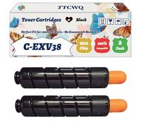 Compatible for Canon C-EXV38 Toner Cartridges Work for Canon iR ADVANCE 4225i 4235i Printers, with Chip, High Yield 44200 Pages, High-Definition Printing (2-Pack Black)