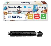 Compatible for Canon C-EXV48 Toner Cartridge Work for Canon IR-C1325iF IR-C1335iF Printers, with Chip, High Yield 16500 Pages, High-Definition Printing (1 Pack Cyan)
