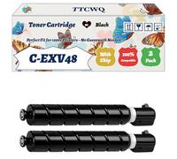 Compatible for Canon C-EXV48 Toner Cartridge Work for Canon IR-C1325iF IR-C1335iF Printers, with Chip, High Yield 16500 Pages, High-Definition Printing (2 Pack Black)