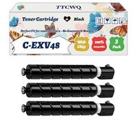 Compatible for Canon C-EXV48 Toner Cartridge Work for Canon IR-C1325iF IR-C1335iF Printers, with Chip, High Yield 16500 Pages, High-Definition Printing (3 Pack Black)