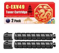 Compatible for Canon C-EXV49 ImageRUNNER Advance C3300i C3530i C3330i C3520i IR-C3325i IR-C3525i IR-C3320i IR-C3520i Toner Cartridge Printers, With Chip Large Capacity 36000 Pages (2 Pack Black)
