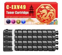 Compatible for Canon C-EXV49 ImageRUNNER Advance C3300i C3530i C3330i C3520i IR-C3325i IR-C3525i IR-C3320i IR-C3520i Toner Cartridge Printers, With Chip Large Capacity 36000 Pages (4-Pack BK/C/M/Y)