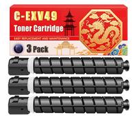 Compatible for Canon C-EXV49 ImageRUNNER Advance C3300i C3530i C3330i C3520i IR-C3325i IR-C3525i IR-C3320i IR-C3520i Toner Cartridge Printers, With Chip Large Capacity 5300 Pages (3 Pack Black)