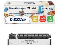 Compatible for Canon C-EXV49 Toner Cartridges Work for Canon imageRUNNER Advance C3530i DX C3826i Printers, with Chip, High Yield 36000 Pages, High-Definition Printing (1 Pack Black)