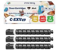 Compatible for Canon C-EXV49 Toner Cartridges Work for Canon ImageRUNNER IR-C3320 IR-C3320i IR-C3325i Printers (3 Pack Black)
