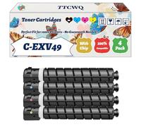 Compatible for Canon C-EXV49 Toner Cartridges Work for Canon ImageRUNNER IR-C3320 IR-C3320i IR-C3325i Printers (4-Pack BK/C/M/Y)
