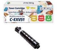 Compatible for Canon C-EXV51 Toner Cartridge Work for Canon imageRUNNER Advance C5535 C5535i Printers, with Chip, High Yield 45000 Pages, High-Definition Printing (1 Pack Yellow)