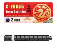 Compatible for Canon C-EXV55 IR-C256i IR-C356 Toner Cartridge Printers, With Chip Large Capacity 23000 Pages (2 Pack Black)