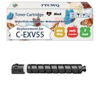 Compatible for Canon C-EXV55 Toner Cartridge Work for Canon imageRUNNER ADVANCE DXC257 DXC257i DXC357 DXC357 Printers (1 Pack Black)