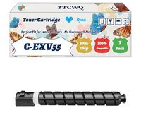 Compatible for Canon C-EXV55 Toner Cartridge Work for Canon imageRUNNER ADVANCE DXC257 DXC257i DXC357 DXC357 Printers (1 Pack Cyan)