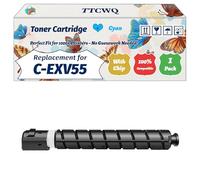 Compatible for Canon C-EXV55 Toner Cartridge Work for Canon imageRUNNER ADVANCE DXC257 DXC257i DXC357 DXC357 Printers (1 Pack Cyan)