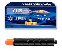 Compatible for Canon C165 Toner Cartridge, Work for Canon imagePress C165 C170 C265 C270 Printers, Toner Cartridge 3641C001AA 3642C001AA 3643C001AA 3644C001AA (1 Pack Black)