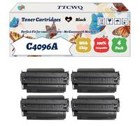 Compatible for Canon C4096A Toner Cartridges Work for Canon LaserShot LBP-32X Printers, with Chip, High Yield 6000 Pages, High-Definition Printing (4 Pack Black)