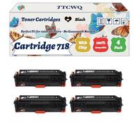Compatible for Canon Cartridge 718 Toner Cartridges Work for Canon i-SENSYS LBP-7680Cx LBP-7860Cx MF700 MF720 MF724 Printers (4 Pack Black)