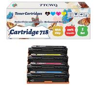 Compatible for Canon Cartridge 718 Toner Cartridges Work for Canon i-SENSYS MF728 MF728cdw MF729 MF729cx MF8330 MF8330Cdn Printers (4-Pack BK/C/M/Y)