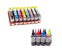 Compatible For Canon CLI-65 CLI65 CLI 65 Refill Ink Cartridge, Compatible For Pixma PRO200 Pro-200 Printer, With Day Ink(8color and 8ink)