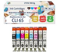 Compatible for Canon CLI 65 Ink Cartridges Work for Canon PIXMA PRO-200 Printers, with Chip, High Yield 300 Pages, High-Definition Printing (1 Set)