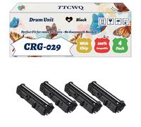 Compatible for Canon CRG-029 Drum Unit Work for Canon i-SENSYS LBP-7010C LBP-7018C Printers, with Chip, High Yield 8000 Pages, High-Definition Printing (4 Pack Black)
