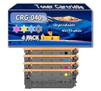 Compatible for Canon CRG-040 Toner Cartridge, Work for Canon i-SENSYS LBP-710Cx LBP-712Cx Printers, Toner Cartridge 0460C001AA 0458C001AA 0456C001AA 0454C001AA (4-Pack BK/C/M/Y)