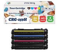 Compatible for Canon CRG-059H Toner Cartridge Work for Canon i-SENSYS LBP852Cx Printers, with Chip, High Yield 25500 Pages, High-Definition Printing (4-Pack BK/C/M/Y)
