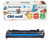 Compatible for Canon CRG-059H Toner Cartridge Work for Canon i-SENSYS LBP852Cx Printers, with Chip, High Yield 25500 Pages, High-Definition Printing (1 Pack Cyan)
