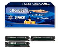 Compatible for Canon CRG-067 Toner Cartridge, Work for Canon i-SENSYS LBP631Cw LBP633Cdw MF651Cw MF655Cdw Printers, Toner Cartridge 5102C002 5101C002 5100C002 5099C002 (3 Pack Black)