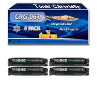 Compatible for Canon CRG-067 Toner Cartridge, Work for Canon i-SENSYS MF655Cw MF655Cx MF657Cdw MF657Cw Printers, Toner Cartridge 5102C002 5101C002 5100C002 5099C002 (4 Pack Black)