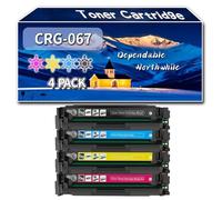 Compatible for Canon CRG-067 Toner Cartridge, Work for Canon i-SENSYS MF655Cw MF655Cx MF657Cdw MF657Cw Printers, Toner Cartridge 5106C002 5105C002 5104C002 5103C002 (4-Pack BK/C/M/Y)