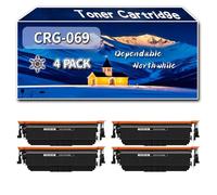Compatible for Canon CRG-069 Toner Cartridge, Work for Canon i-SENSYS LBP673Cdw MF752Cdw MF754Cdw Printers, Toner Cartridge 5094C002 5093C002 5092C002 5091C002 (4 Pack Black)