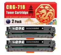Compatible for Canon CRG-718 i-SENSYS LBP-7200CDN MF8330Cdn MF8350Cdn Toner Cartridge Printers, With Chip Large Capacity 3400 Pages (2 Pack Black)