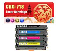 Compatible for Canon CRG-718 i-SENSYS LBP-7200CDN MF8330Cdn MF8350Cdn Toner Cartridge Printers, With Chip Large Capacity 3400 Pages (4-Pack BK/C/M/Y)