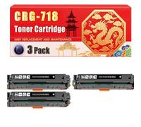 Compatible for Canon CRG-718 i-SENSYS LBP-7200CDN MF8330Cdn MF8350Cdn Toner Cartridge Printers, With Chip Large Capacity 3400 Pages (3 Pack Black)