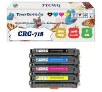 Compatible for Canon CRG-718 Toner Cartridge Work for Canon i-SENSYS LBP-7200CDN MF8330Cdn MF8350Cdn Printers, with Chip, High Yield 3400 Pages, High-Definition Printing (4-Pack BK/C/M/Y)