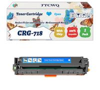 Compatible for Canon CRG-718 Toner Cartridge Work for Canon i-SENSYS LBP-7200CDN MF8330Cdn MF8350Cdn Printers, with Chip, High Yield 3400 Pages, High-Definition Printing (1 Pack Cyan)