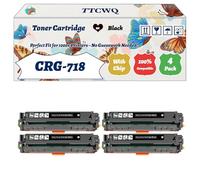 Compatible for Canon CRG-718 Toner Cartridge Work for Canon i-SENSYS LBP-7200CDN MF8330Cdn MF8350Cdn Printers, with Chip, High Yield 3400 Pages, High-Definition Printing (4 Pack Black)