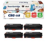 Compatible for Canon CRG-718 Toner Cartridge Work for Canon i-SENSYS MF8580Cdn MF726Cdw MF720 Printers, with Chip, High Yield 4400 Pages, High-Definition Printing (4 Pack Black)