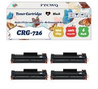 Compatible for Canon CRG-726 Toner Cartridge Work for Canon i-SENSYS LBP6200d LBP6230dw Printers, with Chip, High Yield 3100 Pages, High-Definition Printing (4 Pack Black)