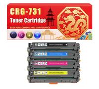 Compatible for Canon CRG-731 i-SENSYS LBP7100 LBP7110 MF8230 MF8280 MF628 MF623 Toner Cartridge Printers, With Chip Large Capacity 2400 Pages (4-Pack BK/C/M/Y)
