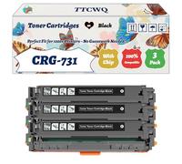 Compatible for Canon CRG-731 Toner Cartridges Work for Canon i-SENSYS LBP-7100 LBP-7100Cn LBP-7100Cx LBP-7110Cw Printers, with Chip, High Yield 2400 Pages, High-Definition Printing (3 Pack Black)
