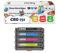 Compatible for Canon CRG-731 Toner Cartridges Work for Canon i-SENSYS LBP-7100 LBP-7100Cn LBP-7100Cx LBP-7110Cw Printers, with Chip, High Yield 2400 Pages, High-Definition Printing (4-Pack BK/C/M/Y)